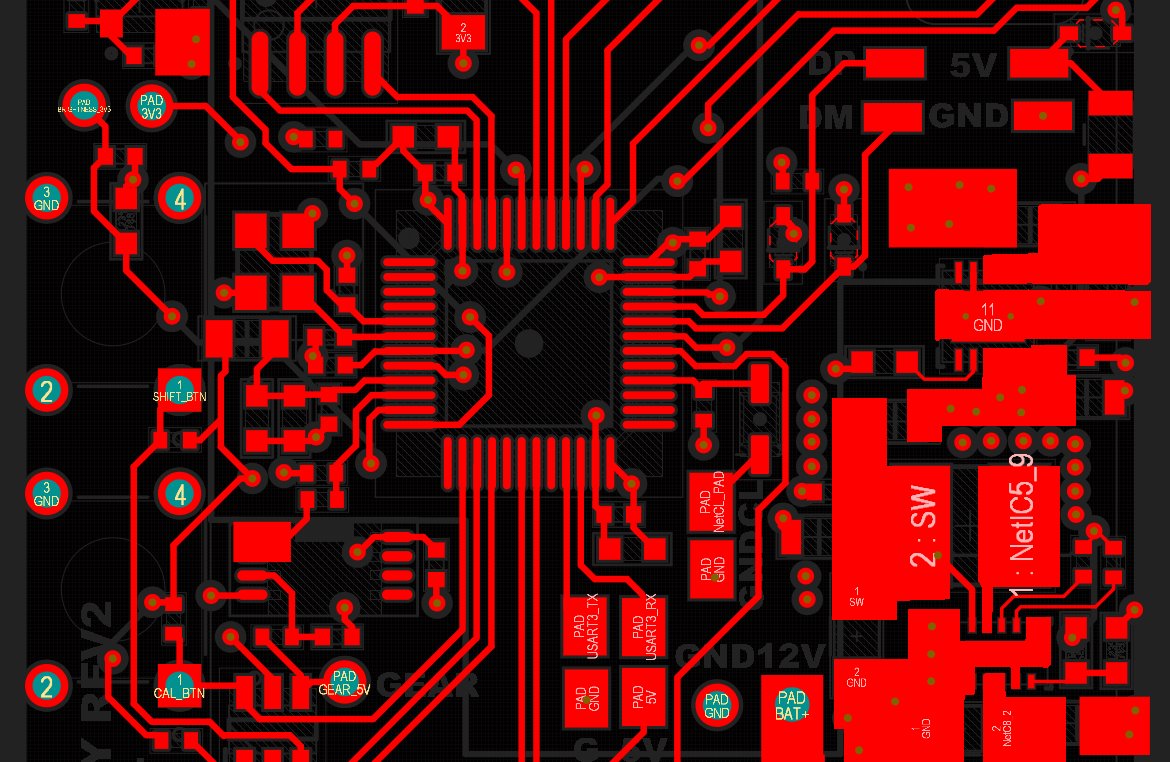 Gear Display PCB layout, revision 2