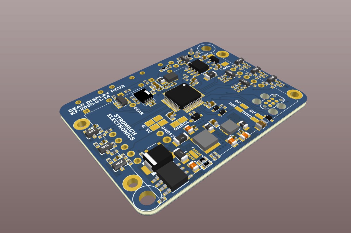 3D render of the Gear Display board